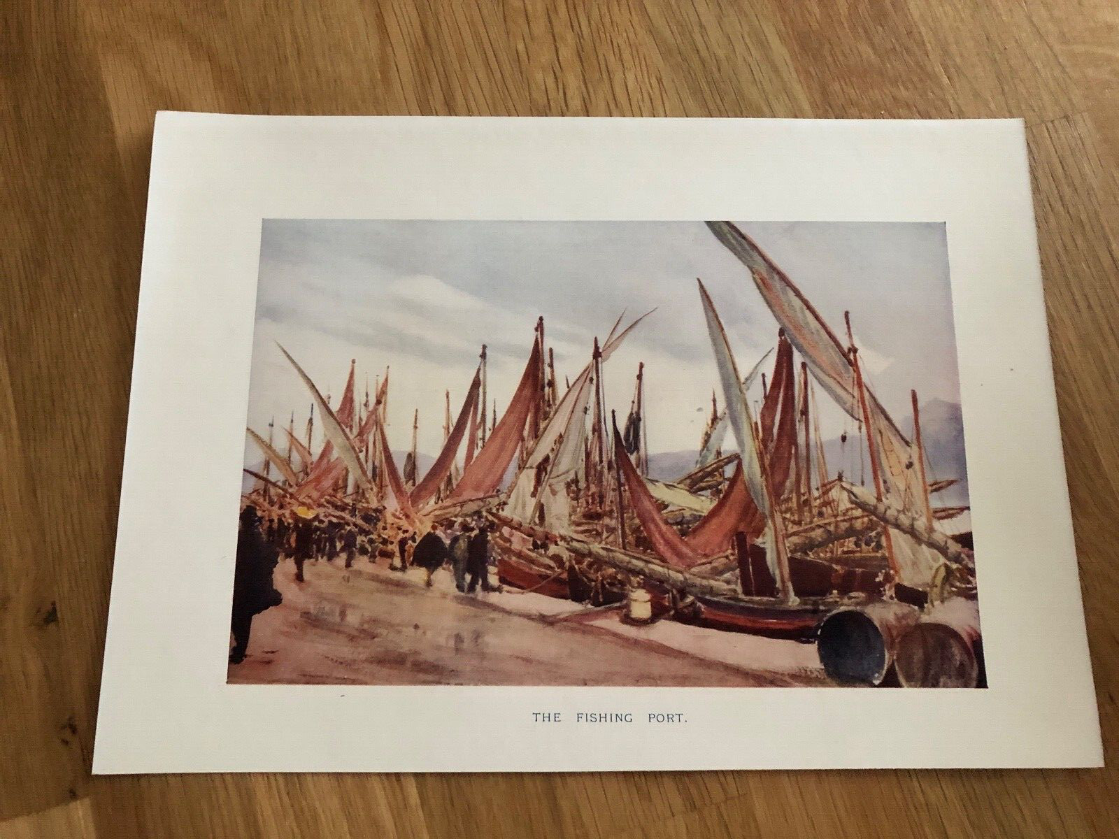 the fishing port – 1911 corfu print