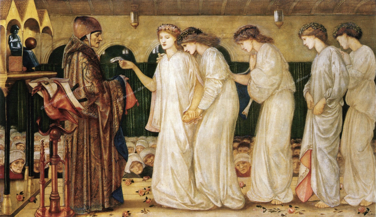 St George & the Dragon_Pane 3_The Princess Drawing the lot by Edward Burne-Jones