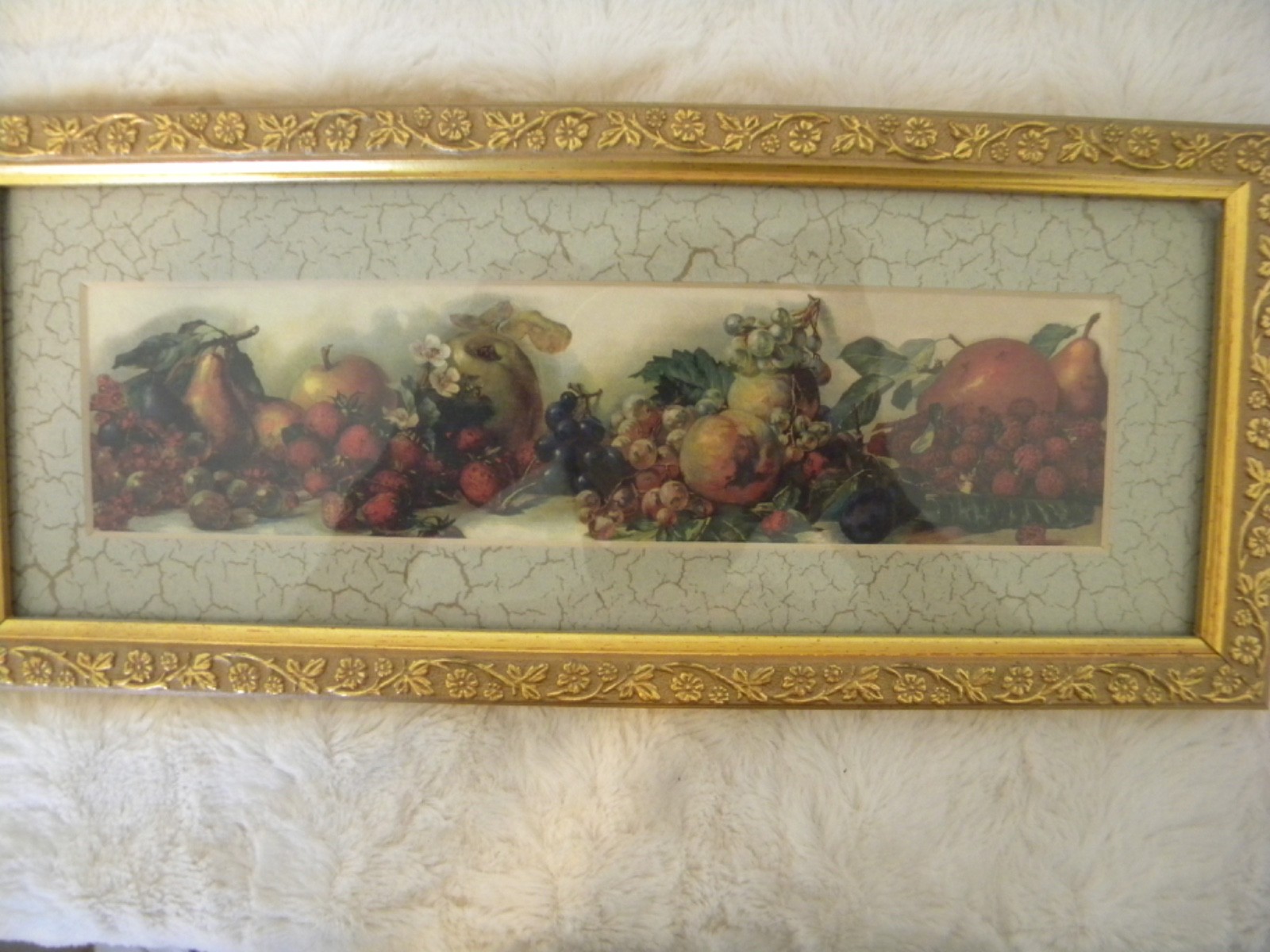 vintage 2 Gallery Graphics matted&framed under glass mini fruit prints