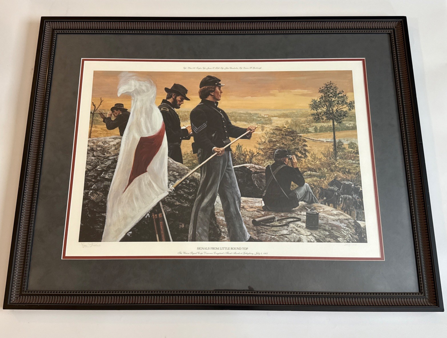 Civil War Print “Signals from Little Round Top” 253/1000 LE Don Stivers Signed