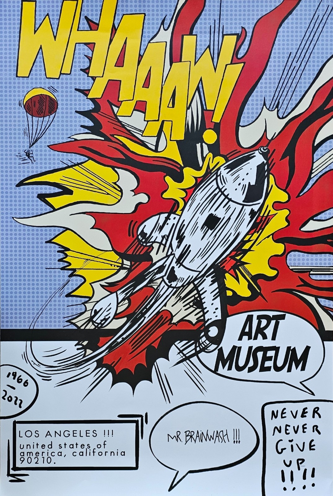Mr. Brainwash Art Museum Rocket Pop art Graffiti Street art print 312/500 WHAAAW