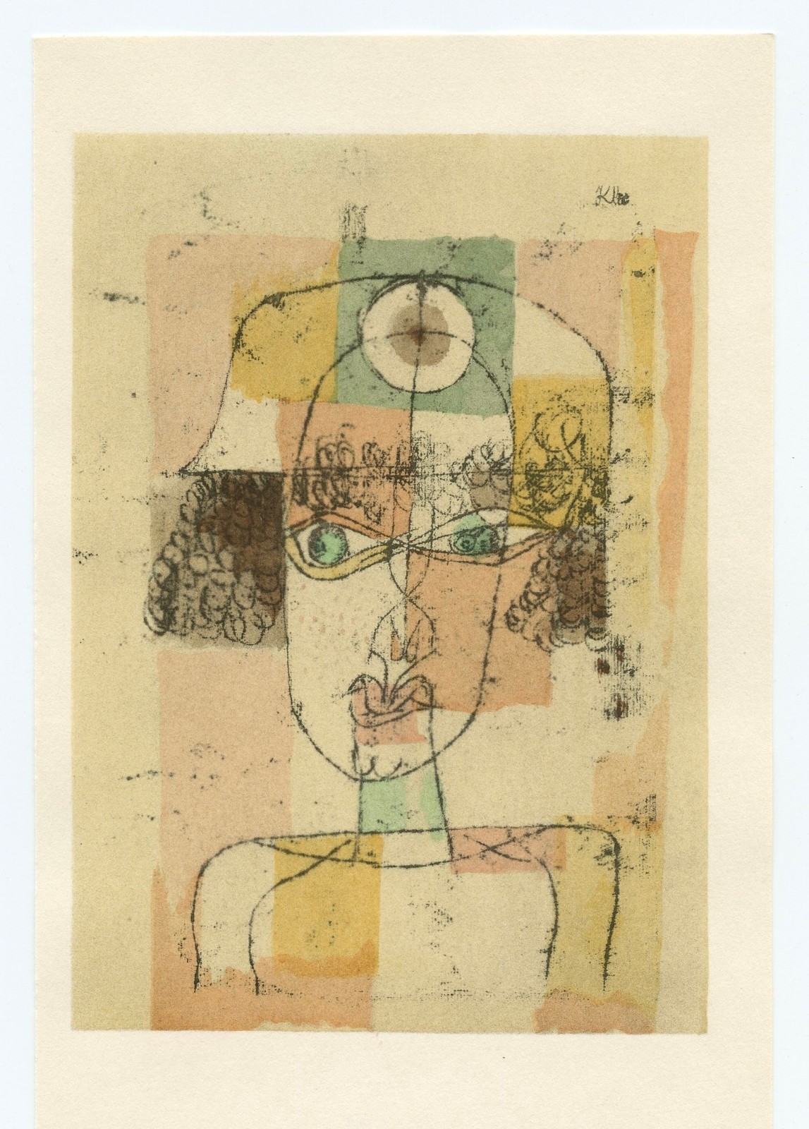 Paul Klee pochoir “Bildnis mit der Stulpnase”