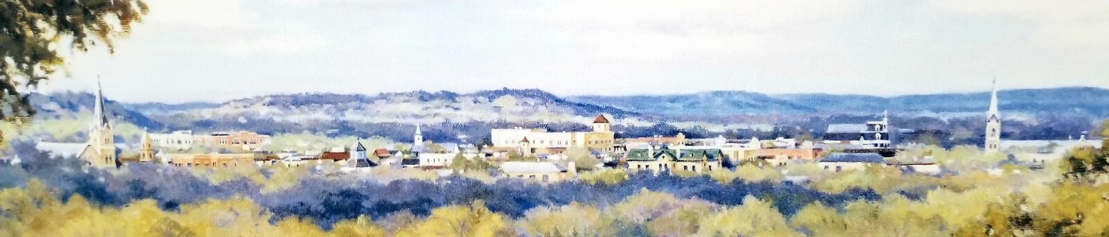 Fredericksburg Spring, a Signed and Numbered Print by Mark Haworth Bluebonnets