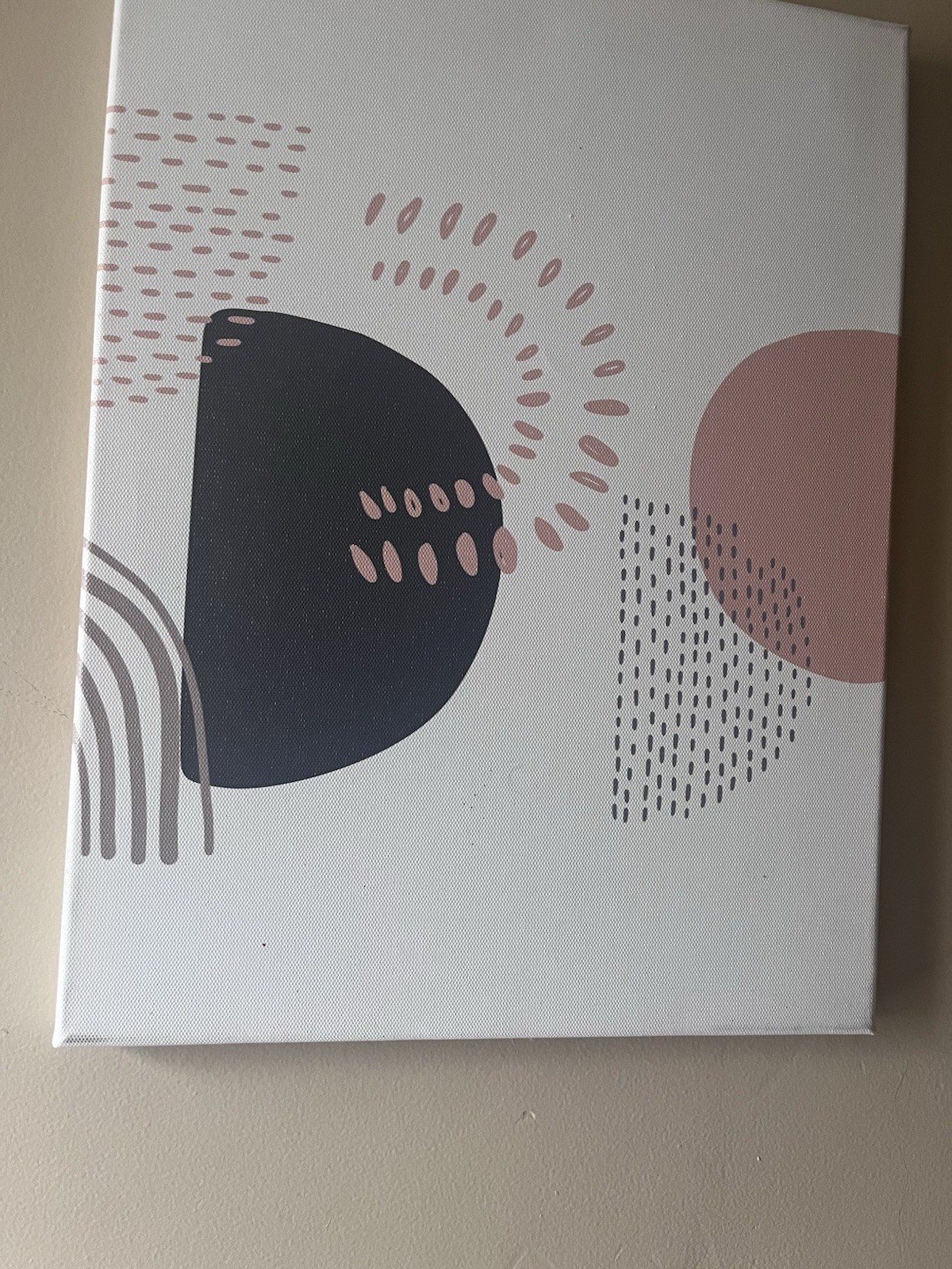 Modern Abstract Geometric Canvas Wall Art Prints Set of 3, Framed, 12×16 Inches