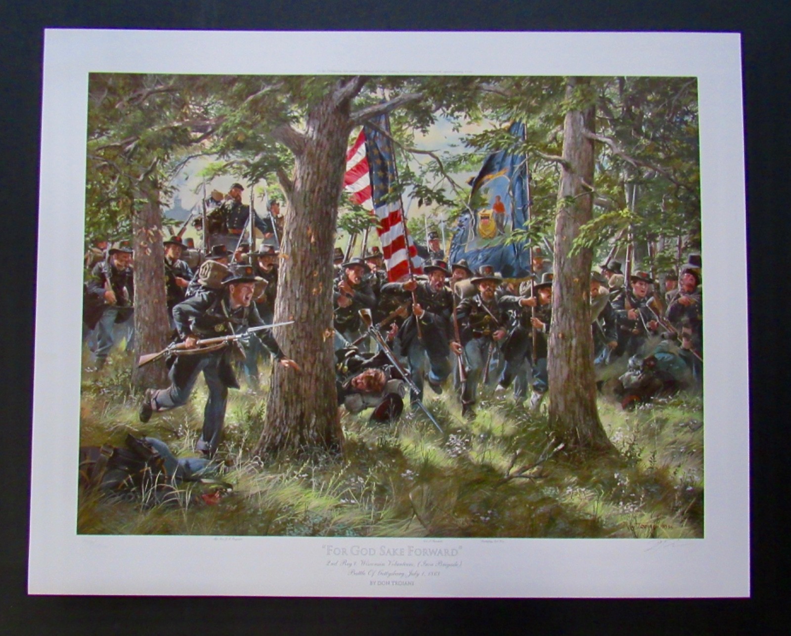 Don Troiani Print – For God Sake Forward – Civil War Print – Mint – UNFRAMED