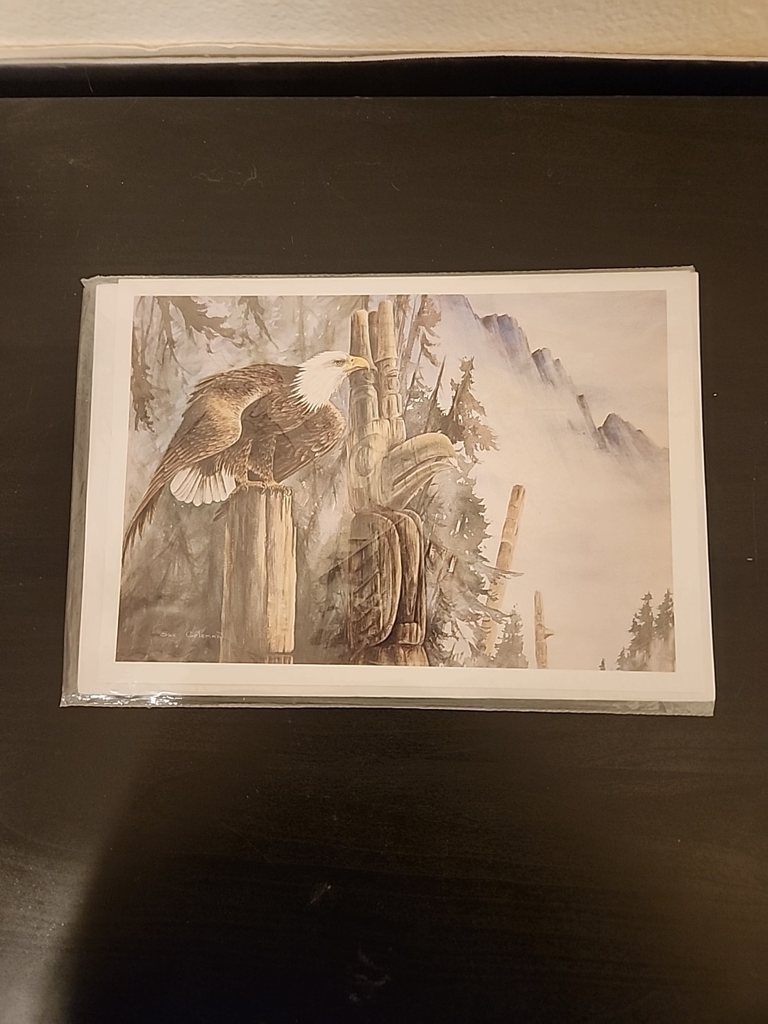 “Power of the Eagle” by artist Sue Coleman. Large Card With Envelope 9×6.5 In