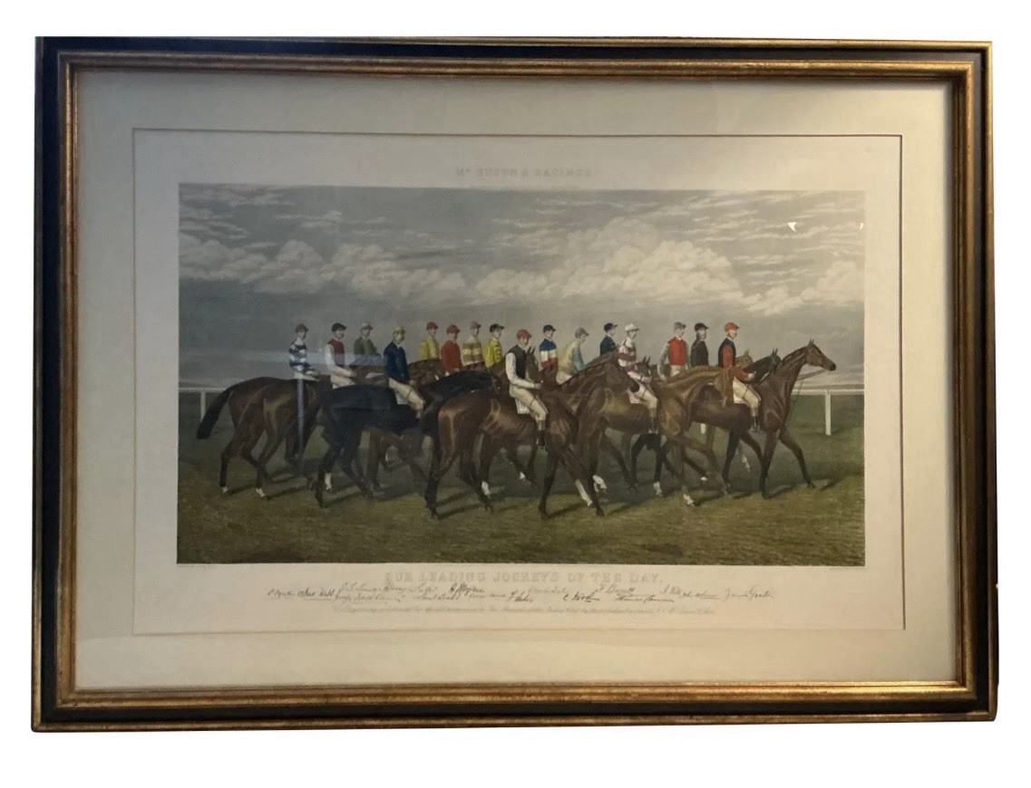 1950s Our Leading Jockeys of the Day Lithograph
