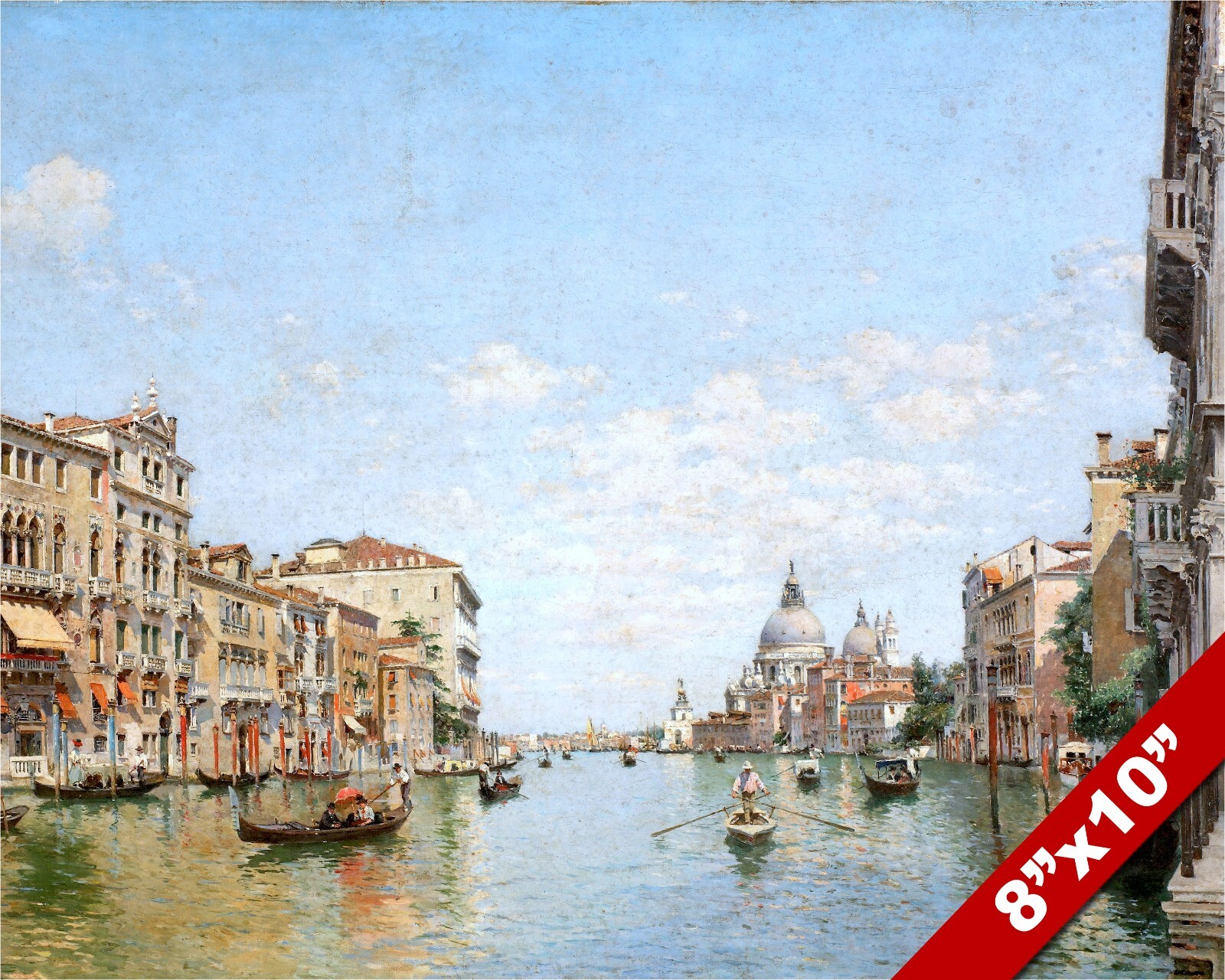 THE GRAND CANAL IN VENICE ITALY LANDSCAPE PAINTING ART REAL CANVAS PRINT