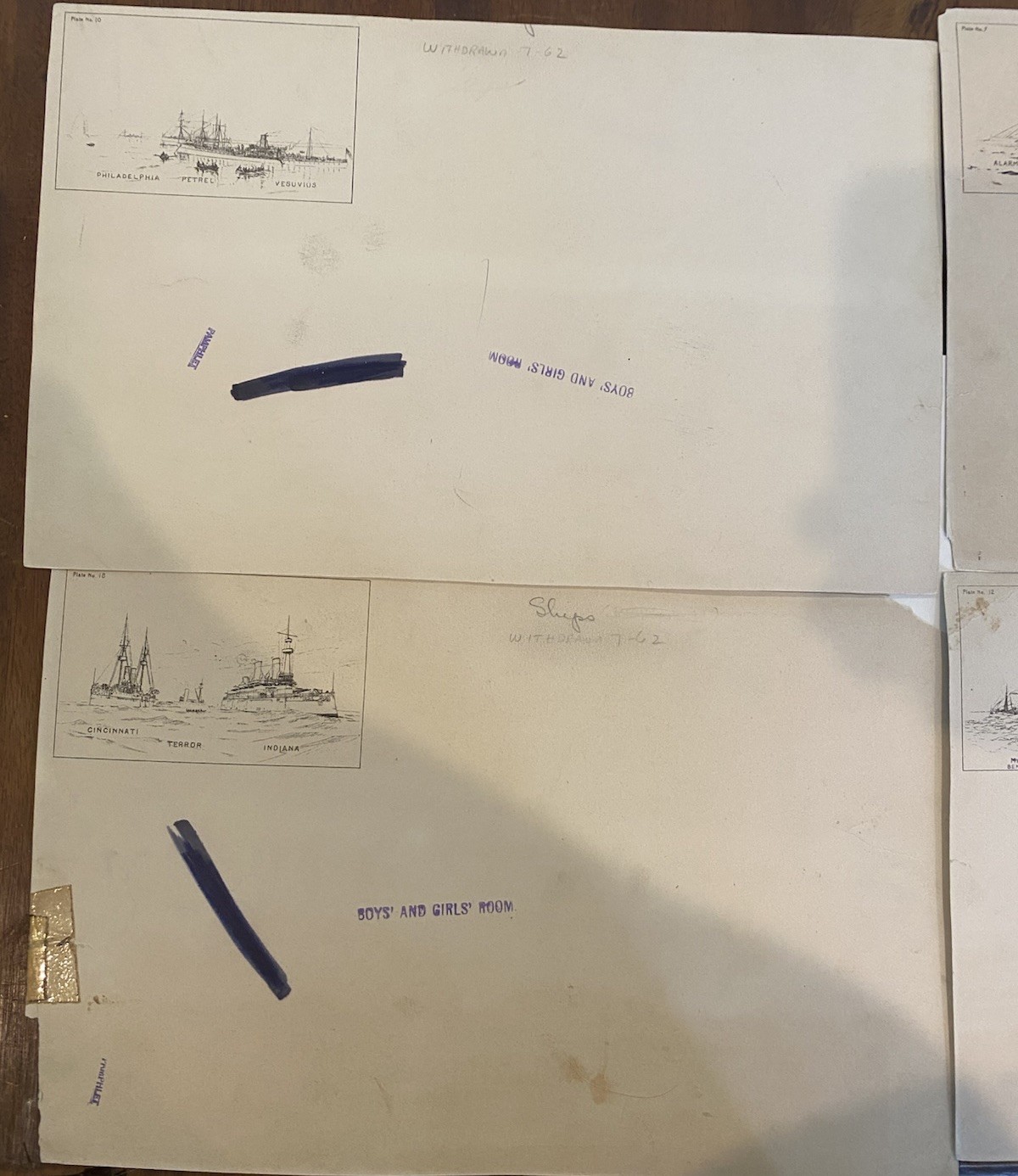 10 Fred S Cozzens Our Navy Chromolithographs 1894 Antique Naval Ship Prints