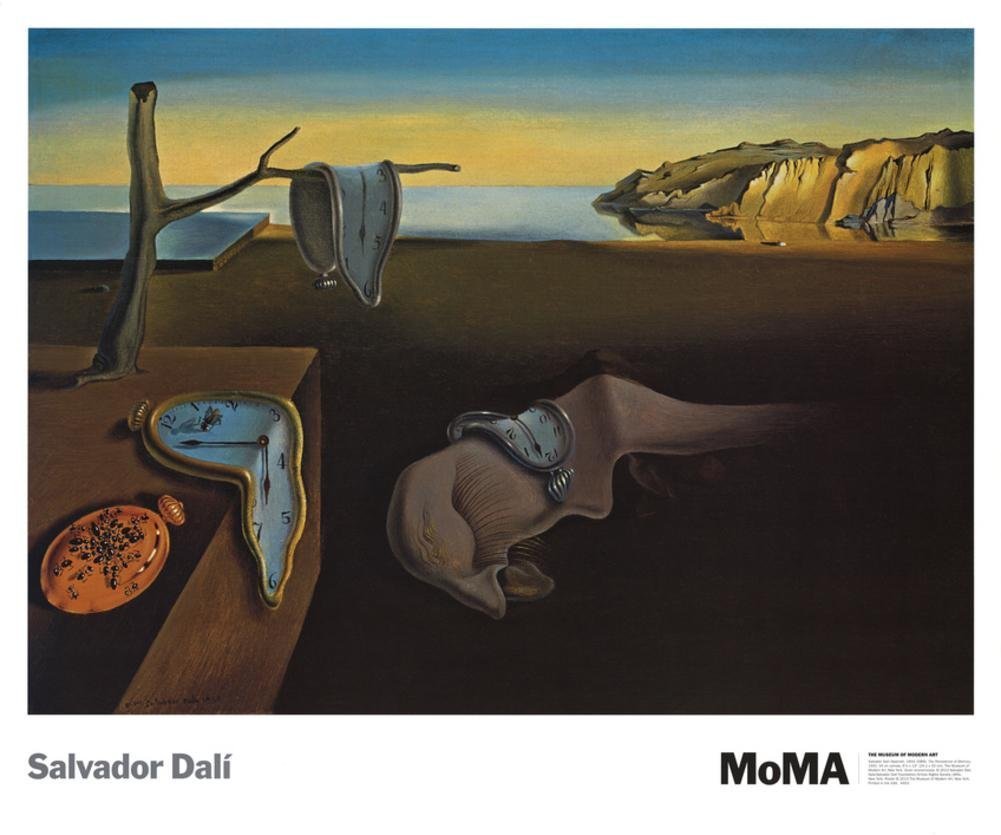 The Persistence of Memory, 1931 by Salvador Dali Art Print MOMA Poster 22.5×27