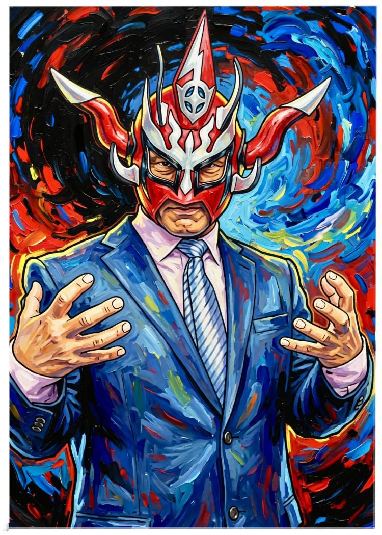 JUSHIN THUNDER LIGER * Fun Novelty * WRESTLER * Illustrated Art Card * ATC ACEO