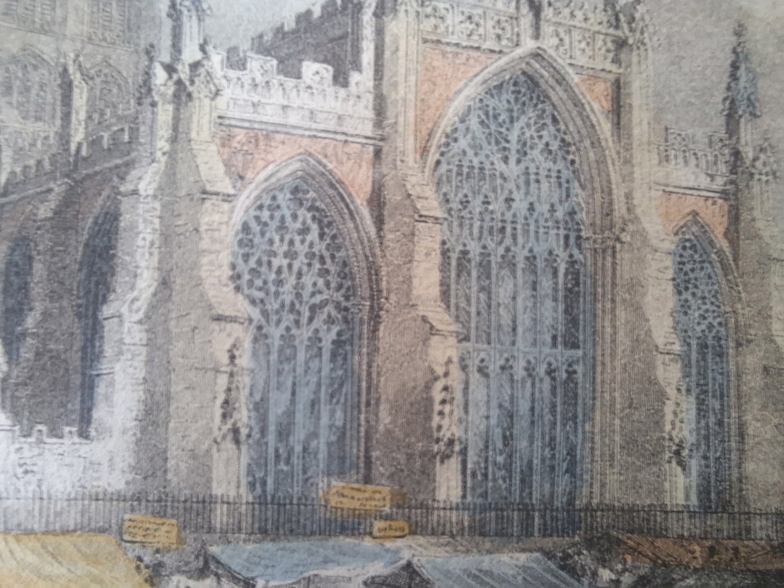 Antique Engraving Print 19th-century “Church of The Holy Trinity, Hull”
