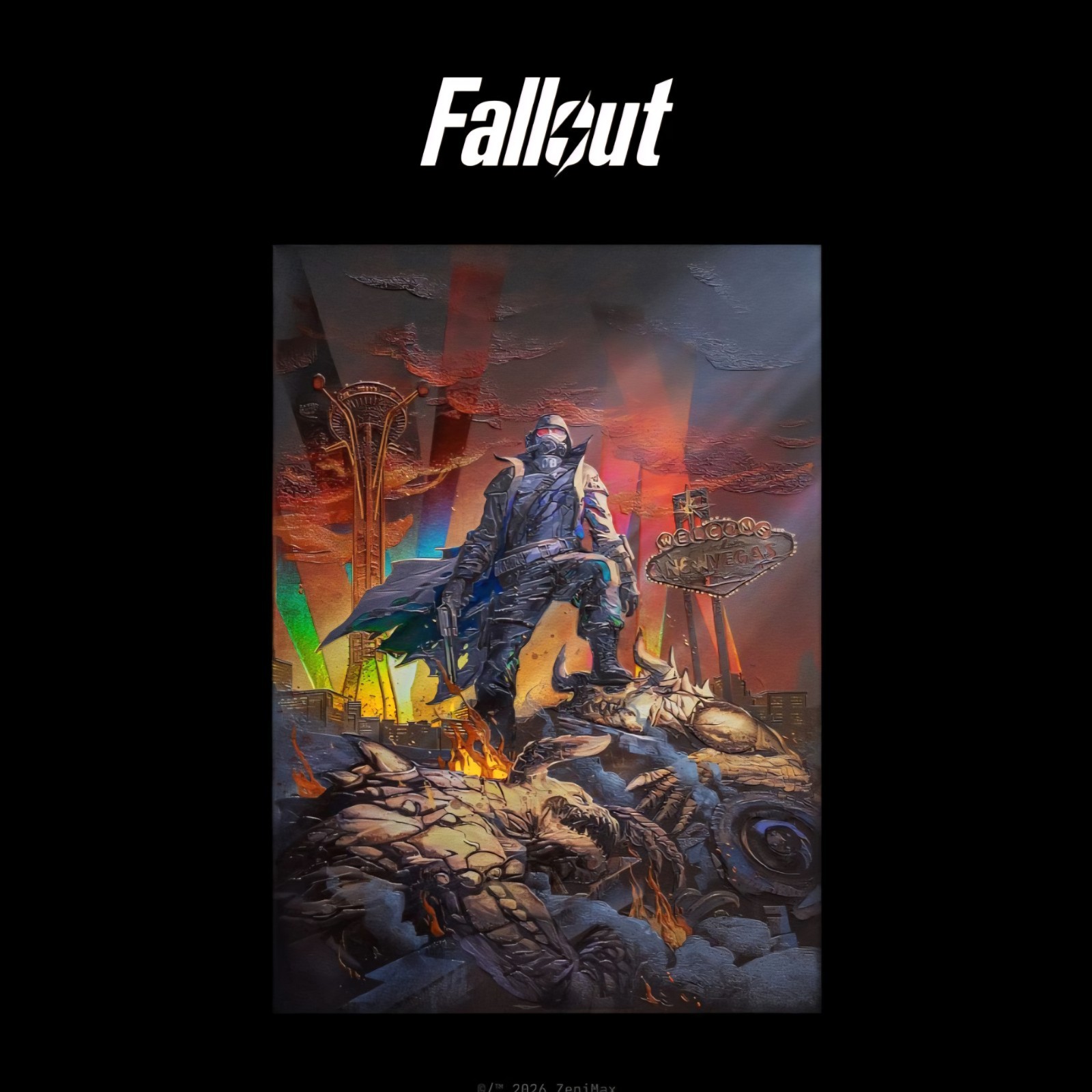 New Vegas Baby Limited Edition Displate | Fallout New Vegas NCR Ranger Deathclaw