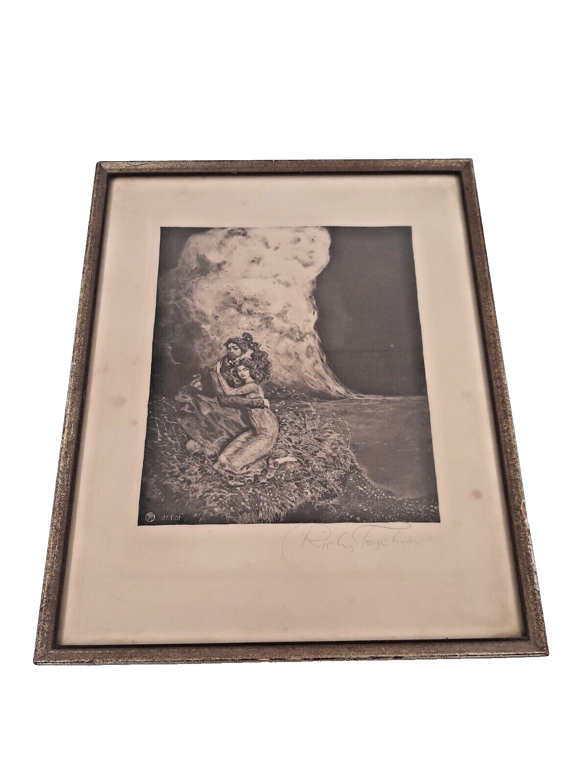 Richard Teschner “Pair” Etching Graphic Original Signed Antique Framed Rare ✅