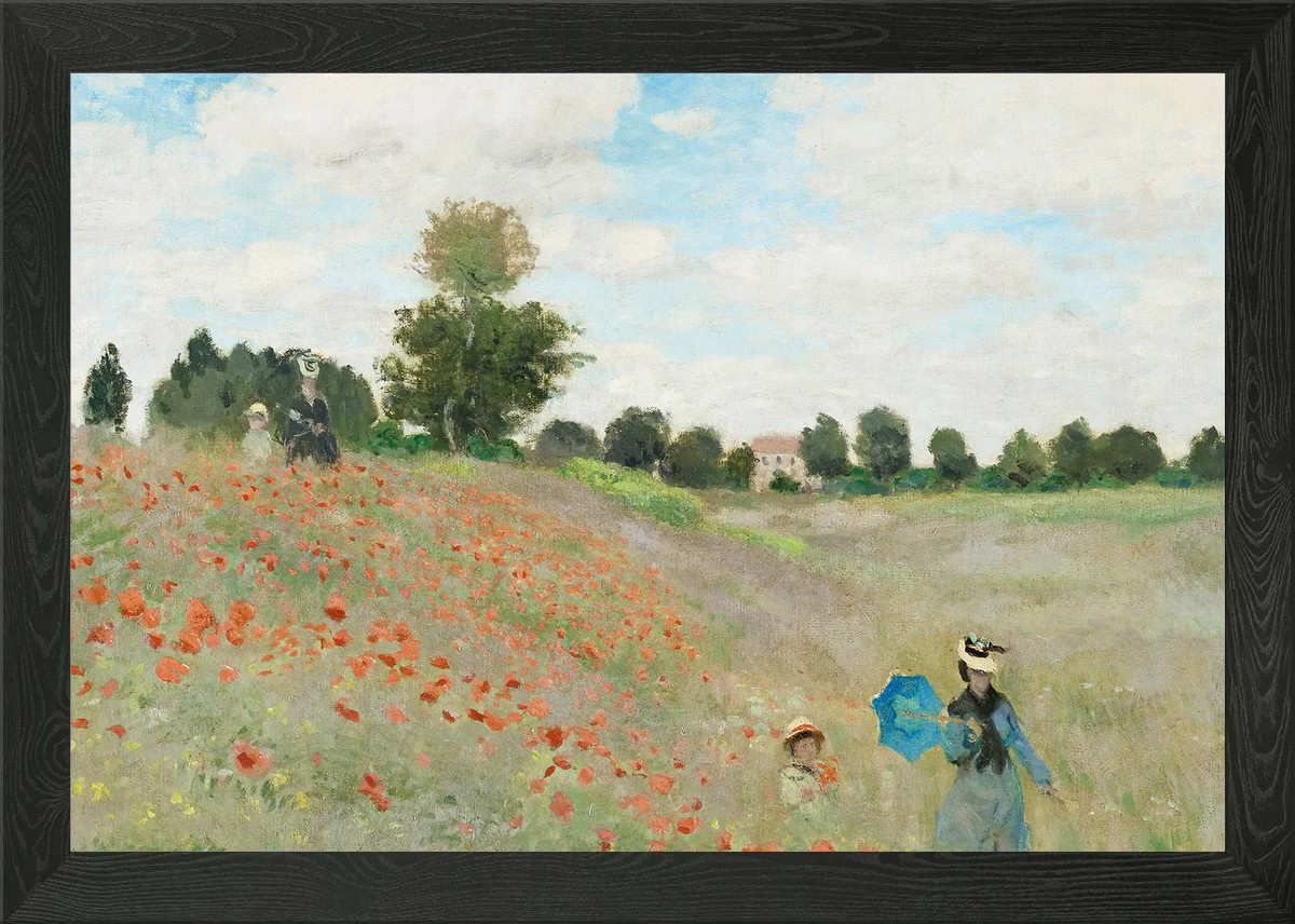 The Poppy Field 1873 Framed Wall Art Poster Canvas Print Picture