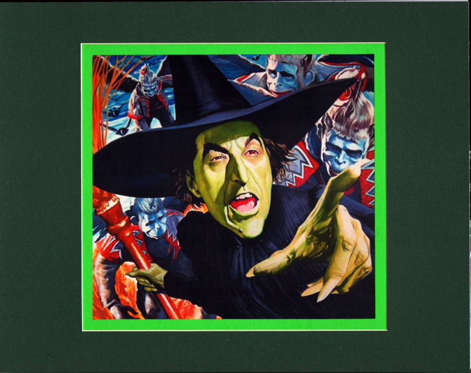 WICKED WITCH Of The WEST & FLYING MONKEY’S PRINT Professionally Matted Wizard OZ