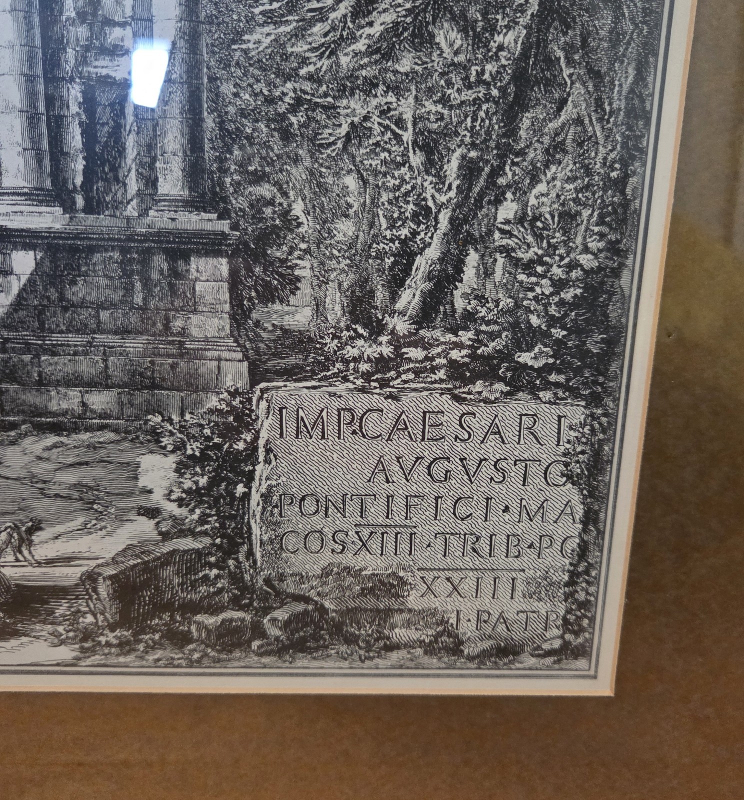 Rare Vintage Arch of Augustus by Piranesi, Giovanni Battista~Framed