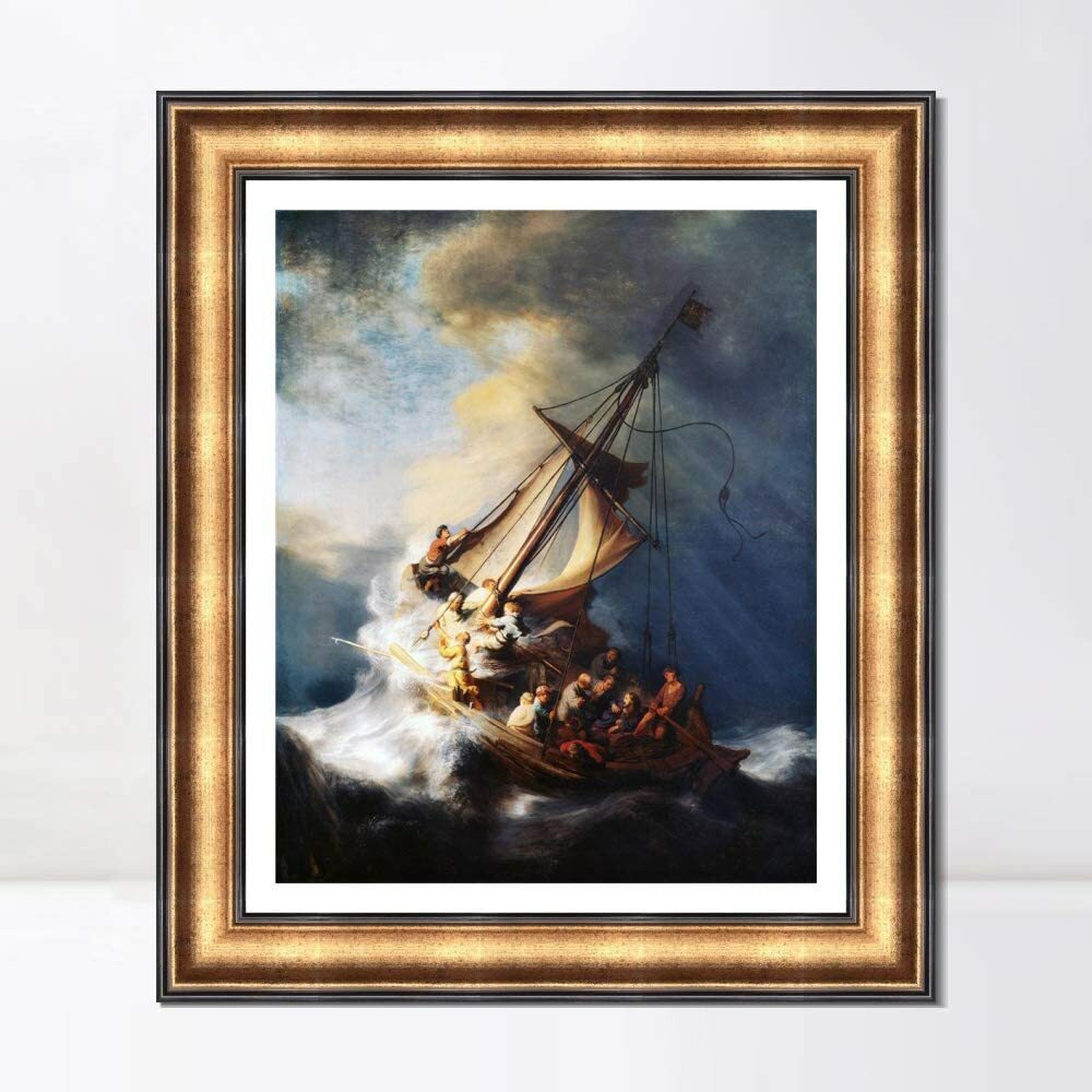 Framed Art The Storm on the Sea of Galilee by Rembrandt Harmenszoon 26″x32″
