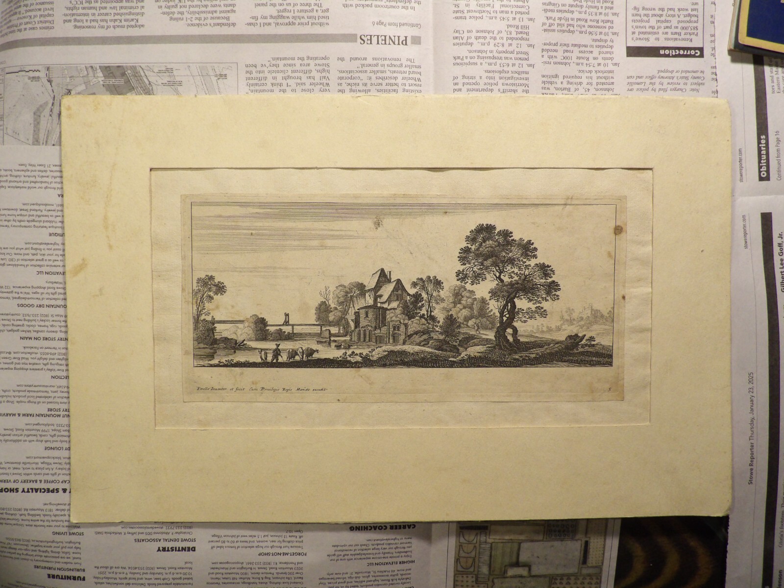 Adam Perelle Etching 9.75X15.25″