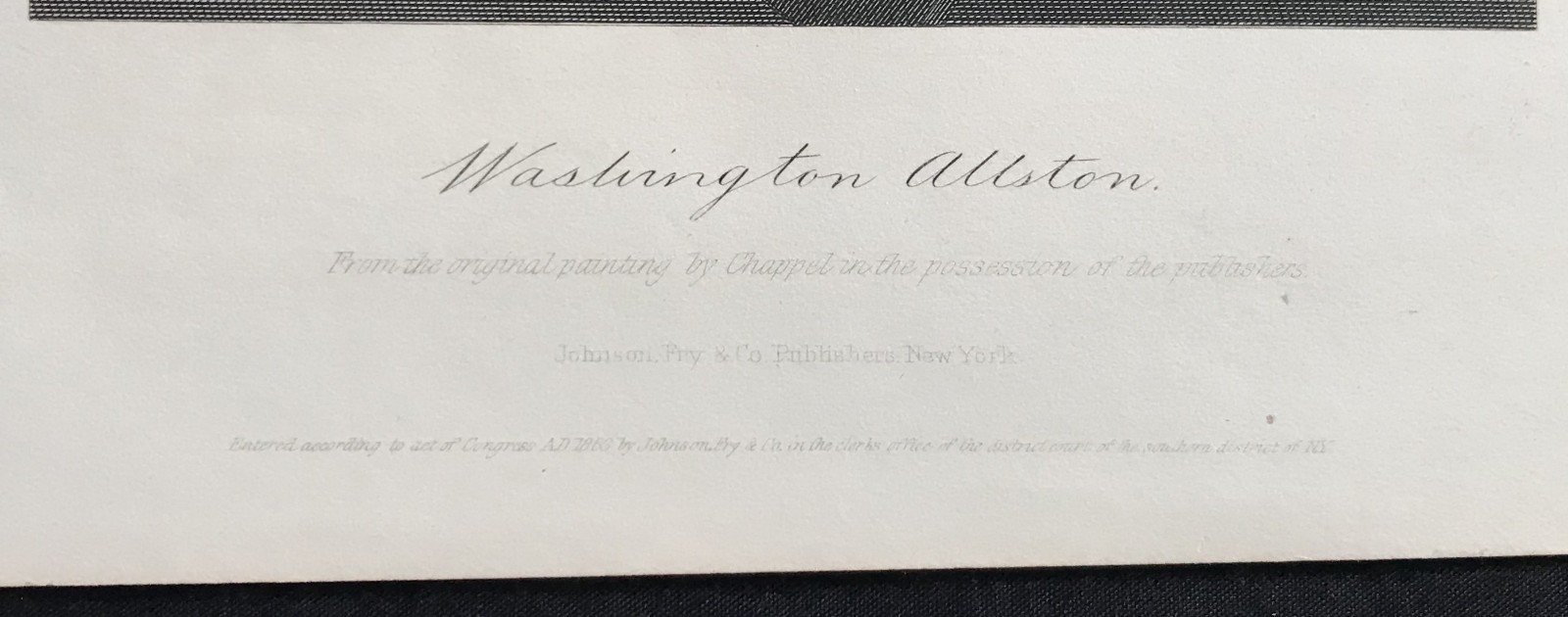 steel engraving Allston, Washington 1st important American painter 2 America 250