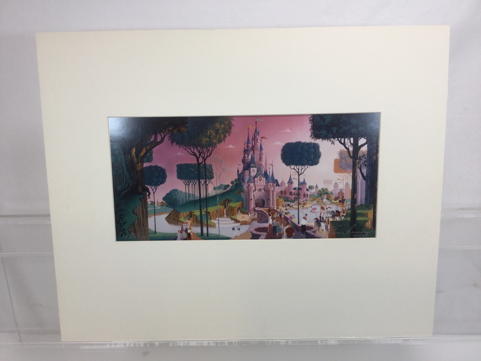 Euro Disneyland Artist Frank Armitage Signed 11×14 Photo Print Castle Paris