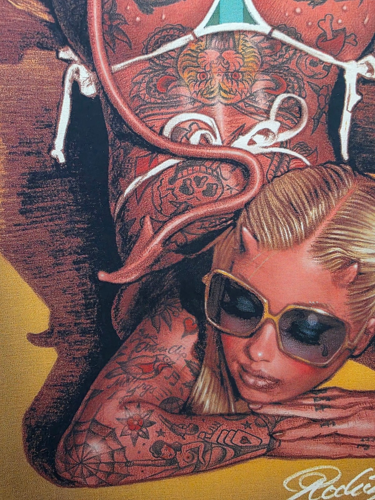 Rockin Jelly Bean Tattooed Beach Girl POSTER “Promotional Use Only” Art Print 2