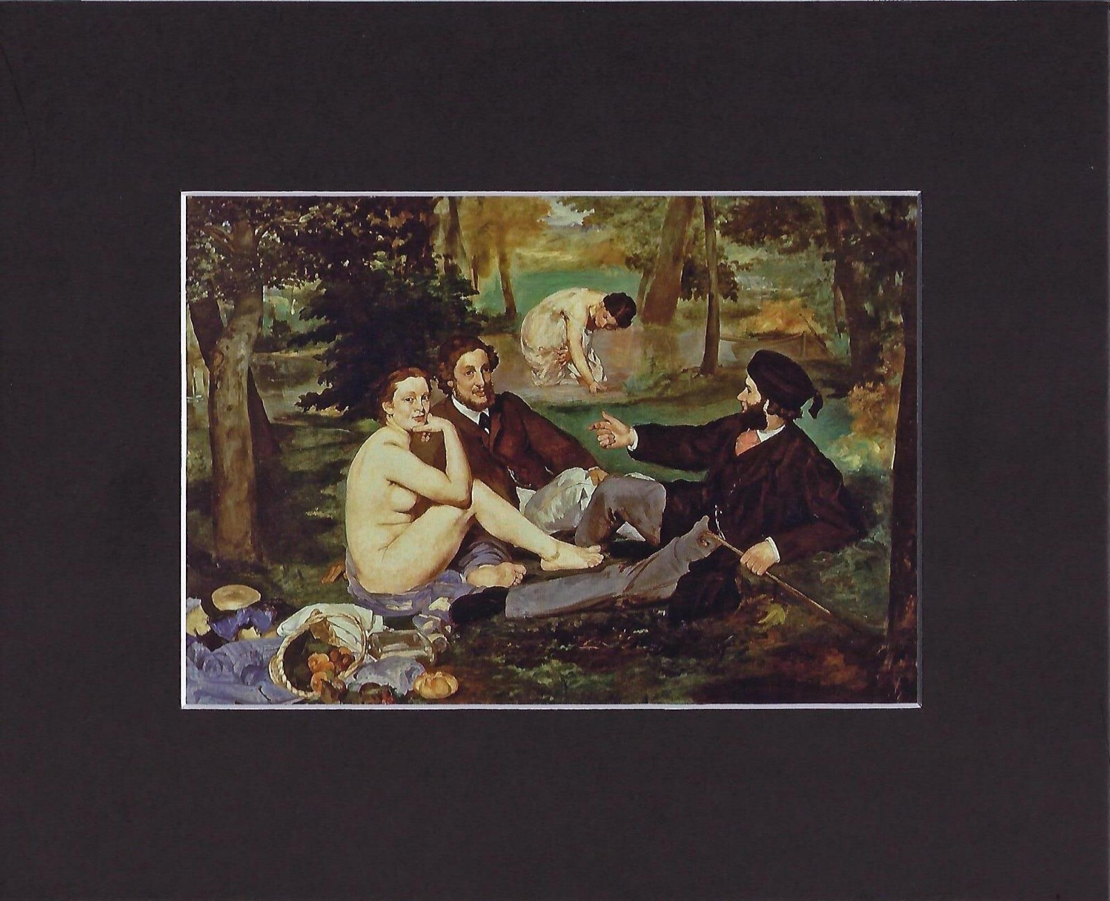 8X10″ Matted Print Art Painting: Edouard Manet, Dejeuner sur I’Herbe