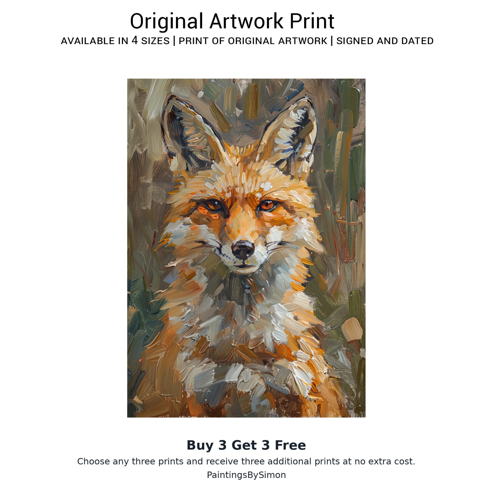 Fox | Print on Matte Paper | Woodland Animal Wall Art