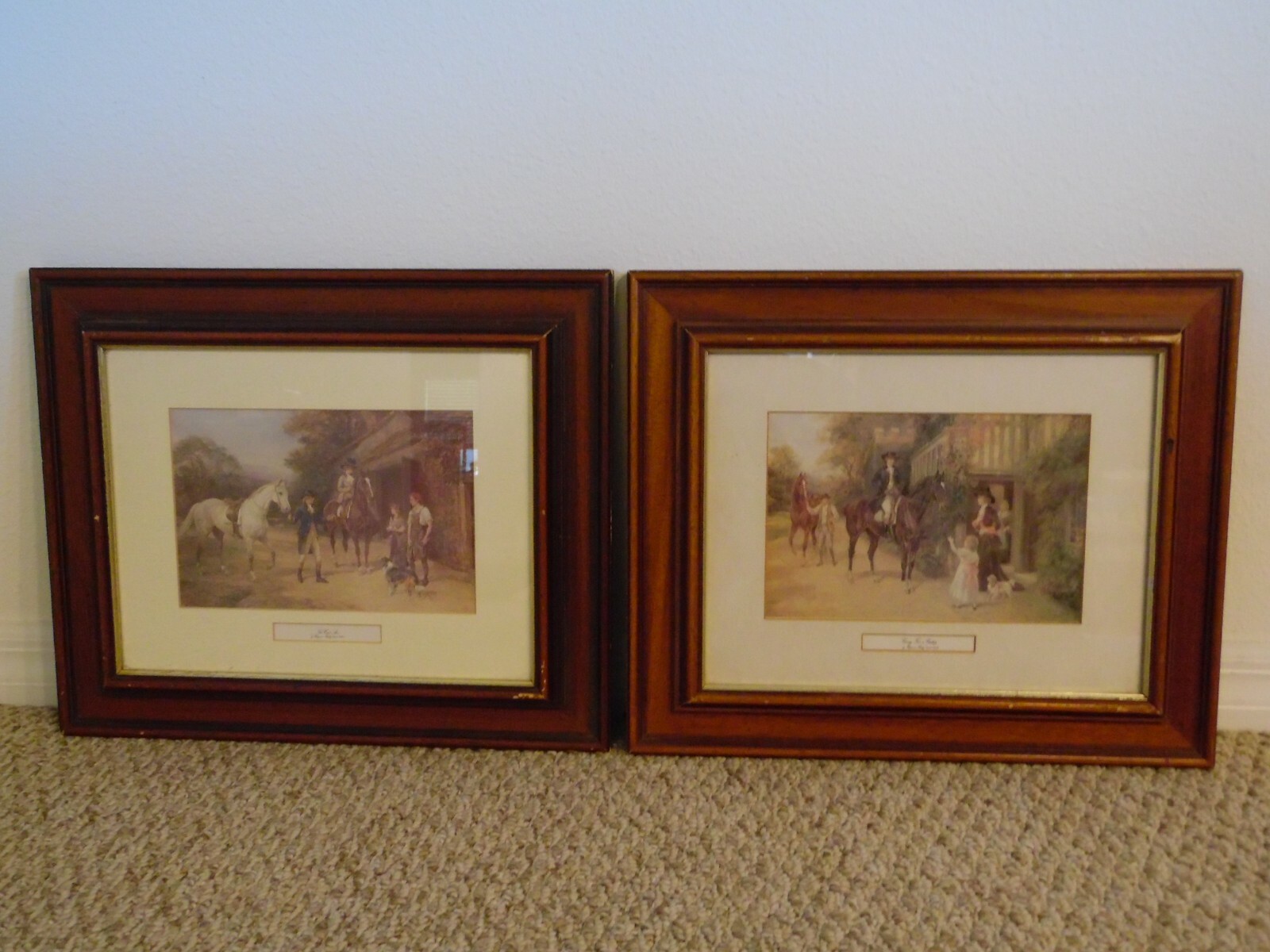 Heywood Hardy Set of 2 Vintage Prints “Going for a Gallop” & “The Cast Shoe”