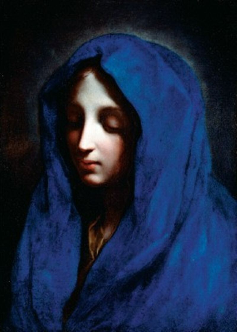 The Blue Madonna by Carlo Dolci – Virgin Mary Bible Jesus Mother 8×10 Print