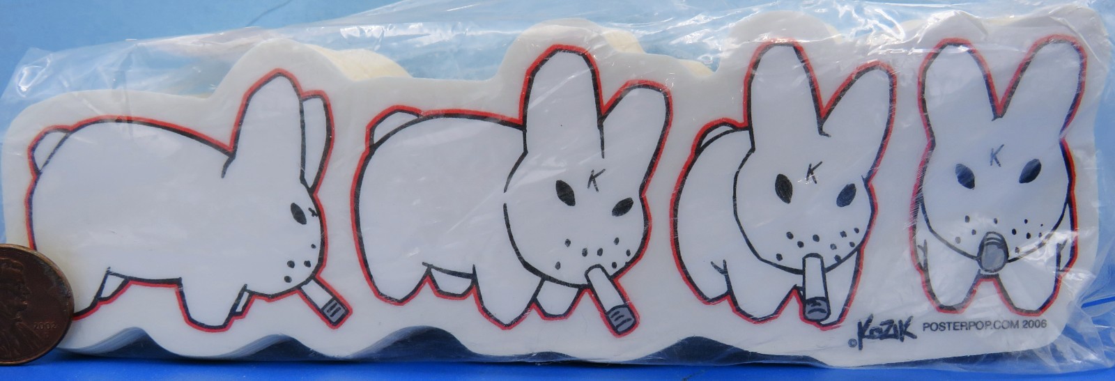 x100 STICKER pack Frank Kozik original Poster Pop SMOKIN LABBIT GROUP decal