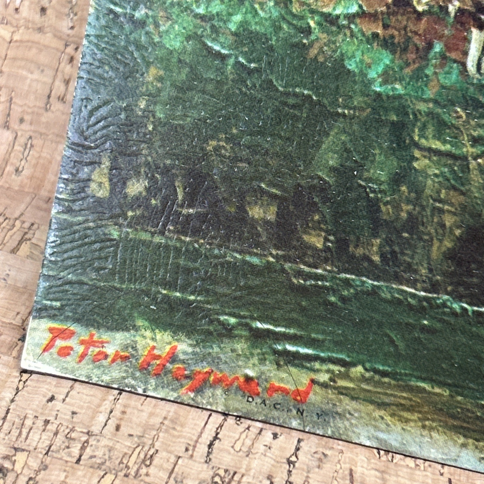 Vtg Peter Hayward Impressionist Art Oil Print Quiet City 14×11