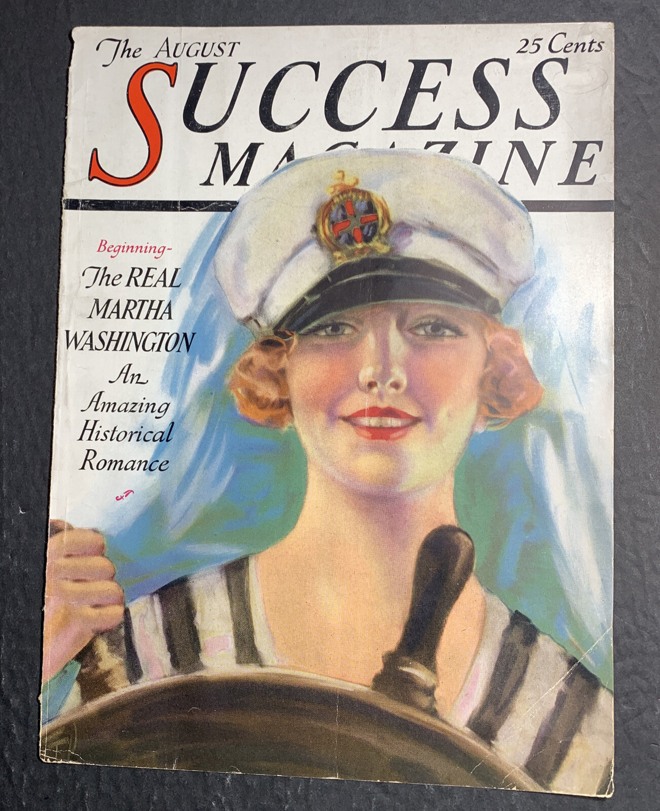 Art COVER ONLY Pin Up Sailor Girl 1927 Success Magazine Flapper Nautical Girl