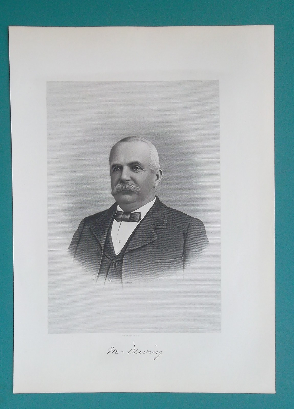 MARTIN DEWING of R.I. Oyster Business Dealer Worldwide Shipper – 1908 Print