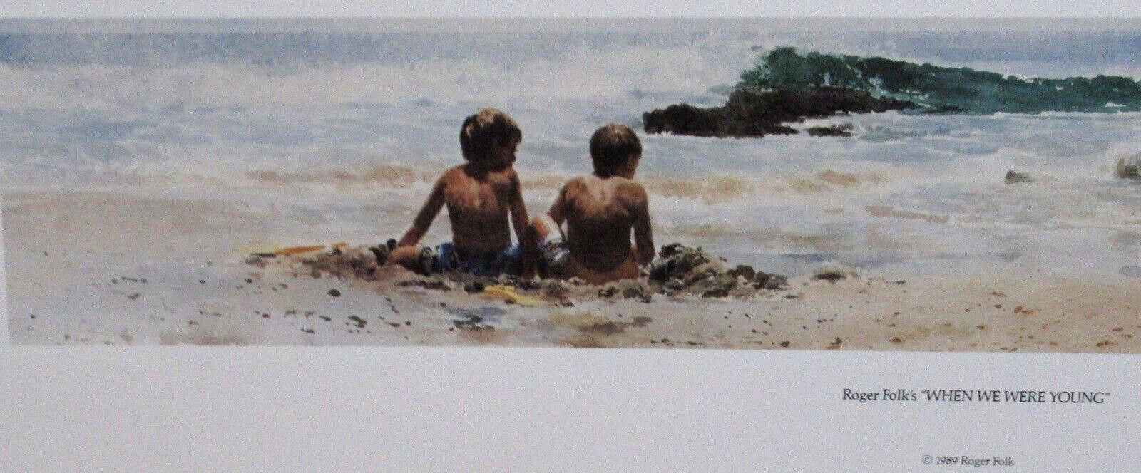 ROGER FOLK “WHEN WE WERE YOUNG” HAND SIGNED IN PENCIL OFFSET LITHOGRAPH