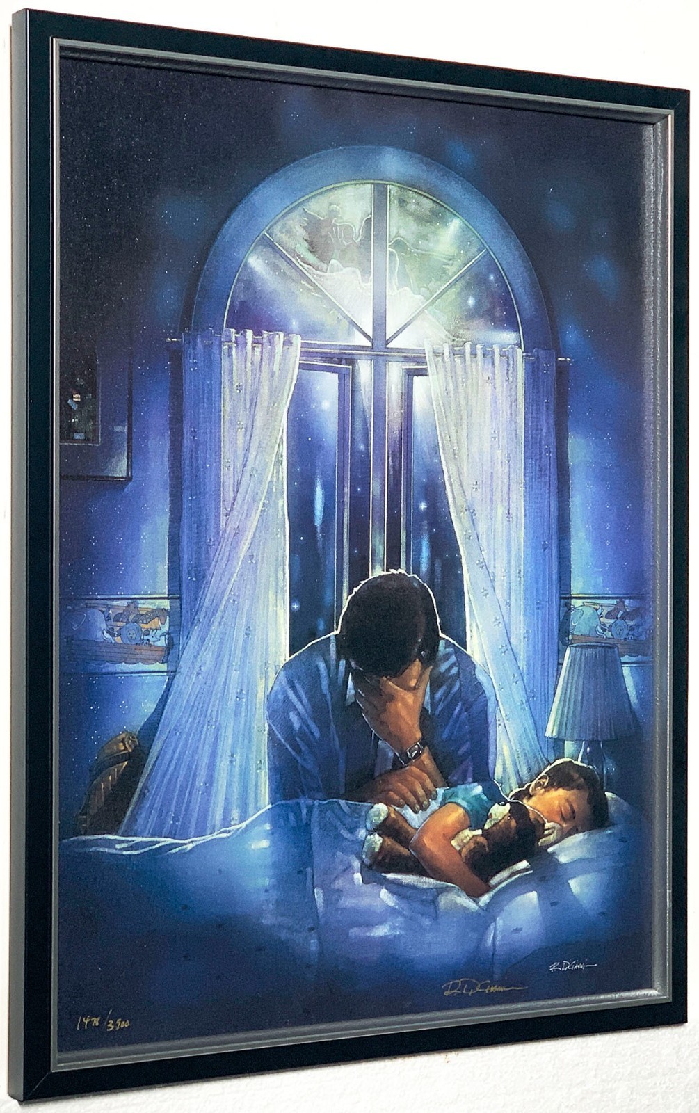 Ron DiCianni Spiritual Warfare Signed & Numbered Framed CANVAS Father Son Prayer