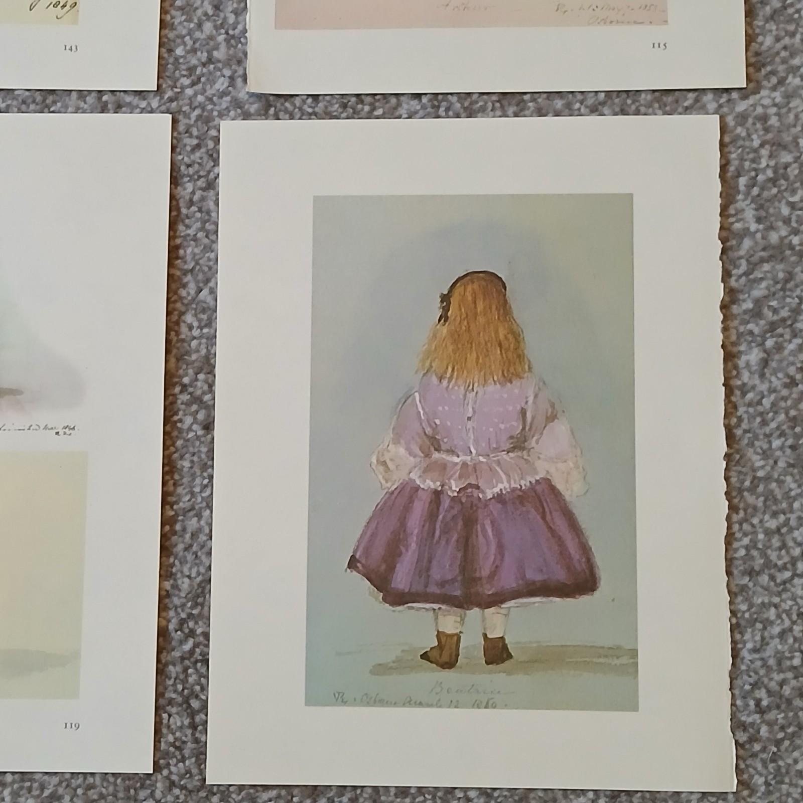 Victorian Children Babies Colour Illustrations Vintage 1979 Art Book Prints
