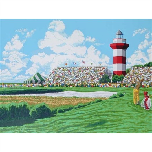 “Hilton Head: Heritage Classic” by Rick Rush -Limited Edition Serigraph on Paper