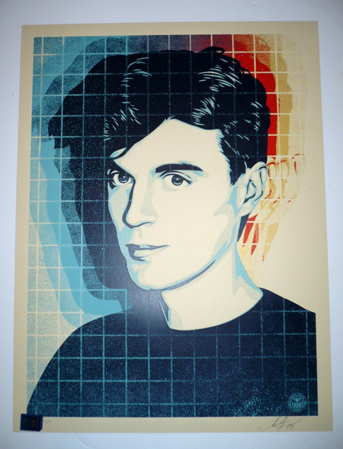 Shepard Fairey print David Byrne (2024) Overloading the Grid Talking Heads MINT