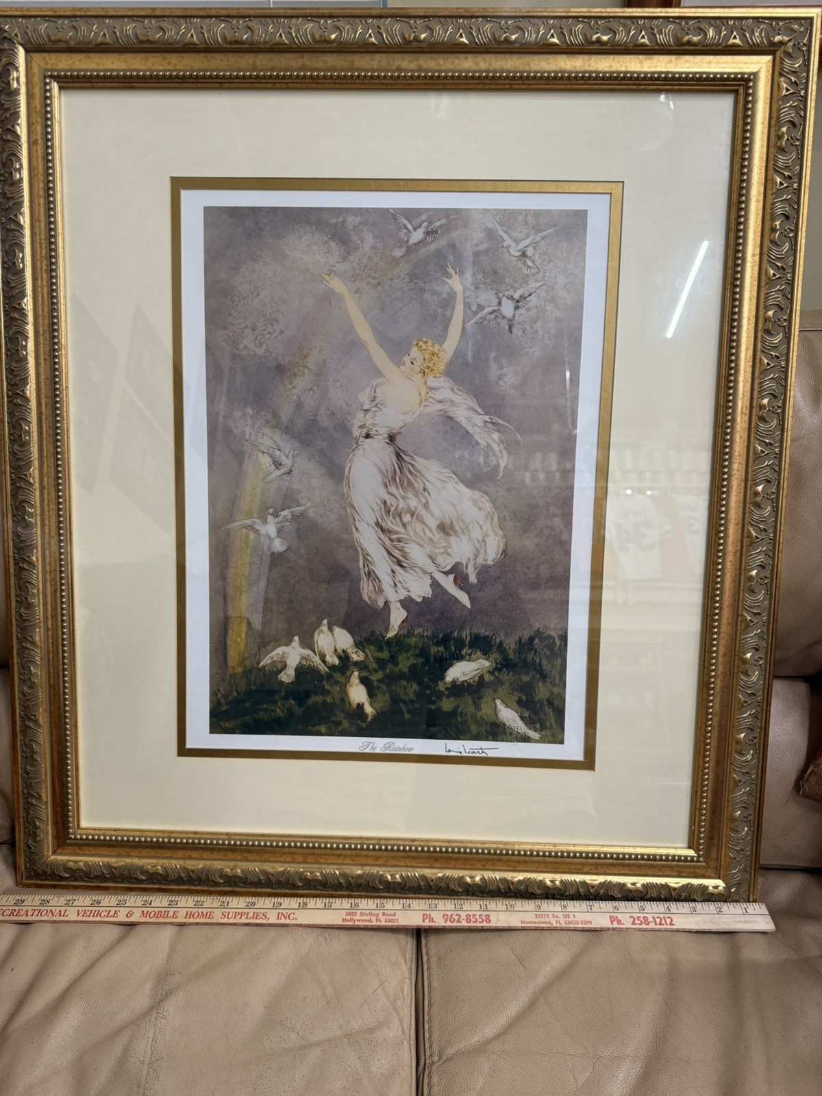 Louis Icart Signed and Stamped (Atelier Gallery) “The Rainbow” 29.5″ x 34″