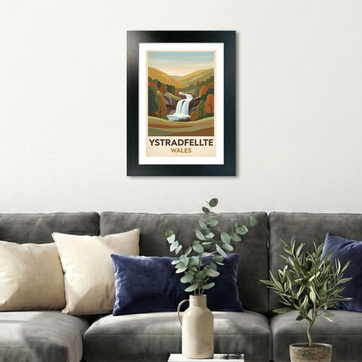 Ystradfellte, Wales Travel Poster Giclee Art Print 234-1