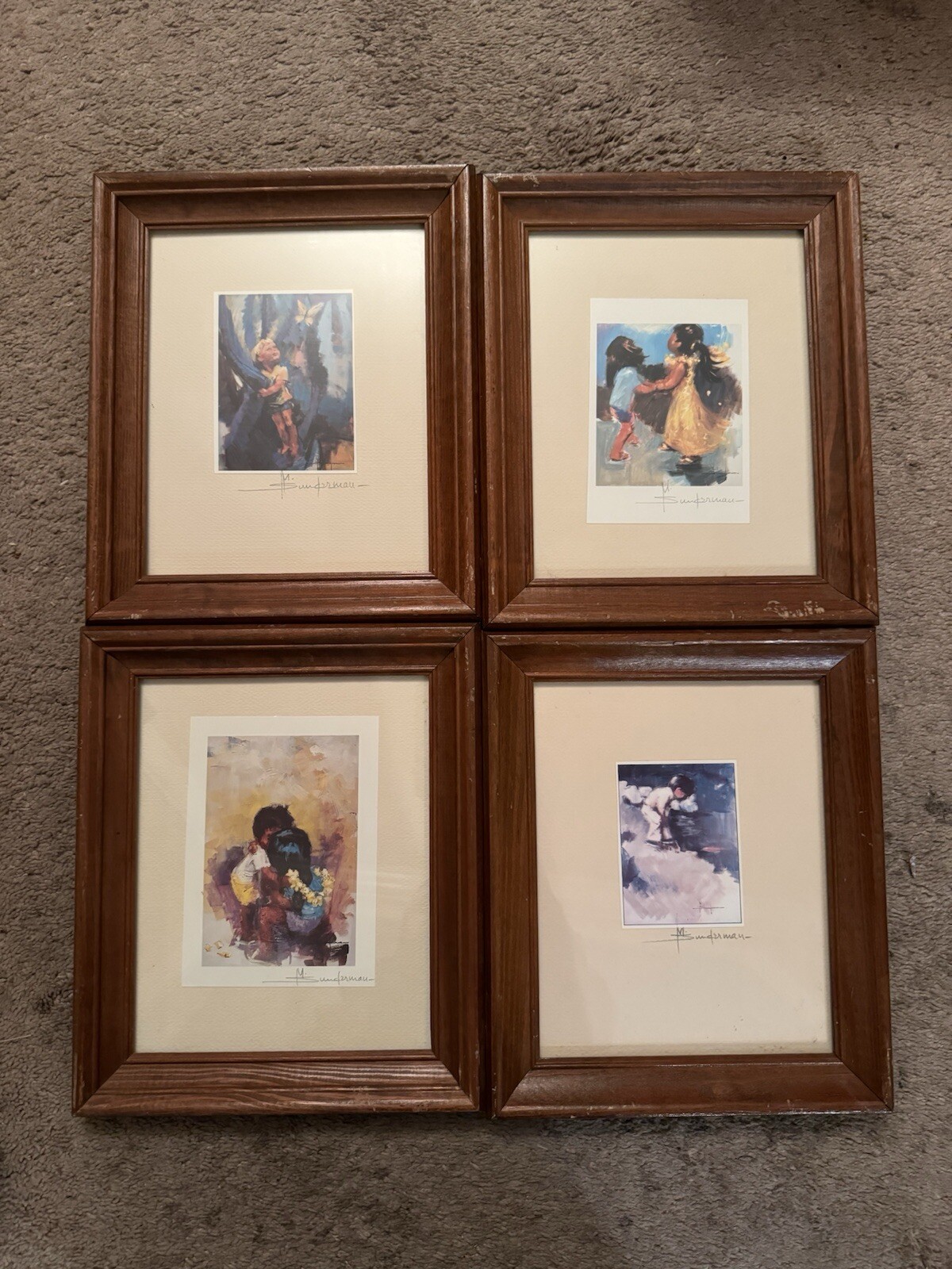 Lot Of Four Marilyn Sunderman Prints / Signed In 12.5” X 10.5” Frame / Read*