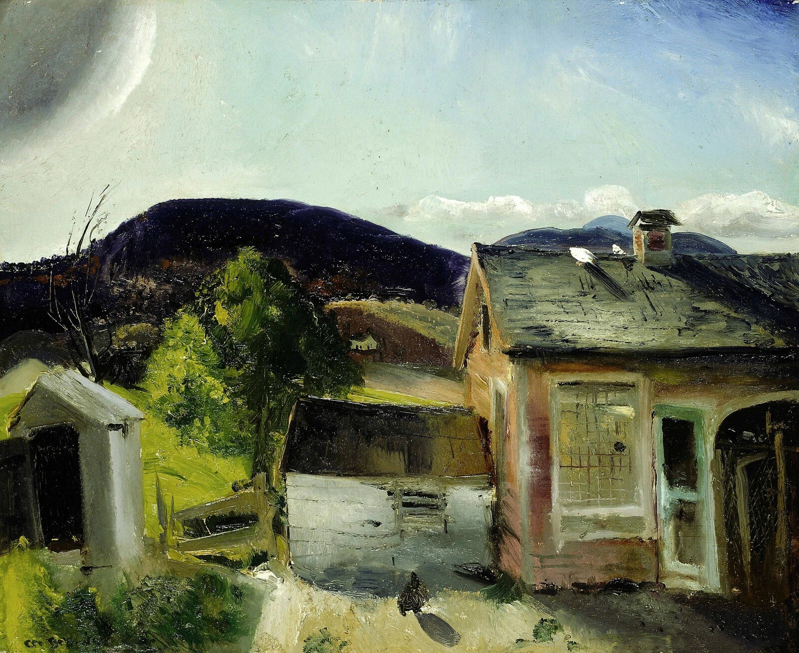 George Bellows The Village Houses (1920) VINTAGE art print antique painting
