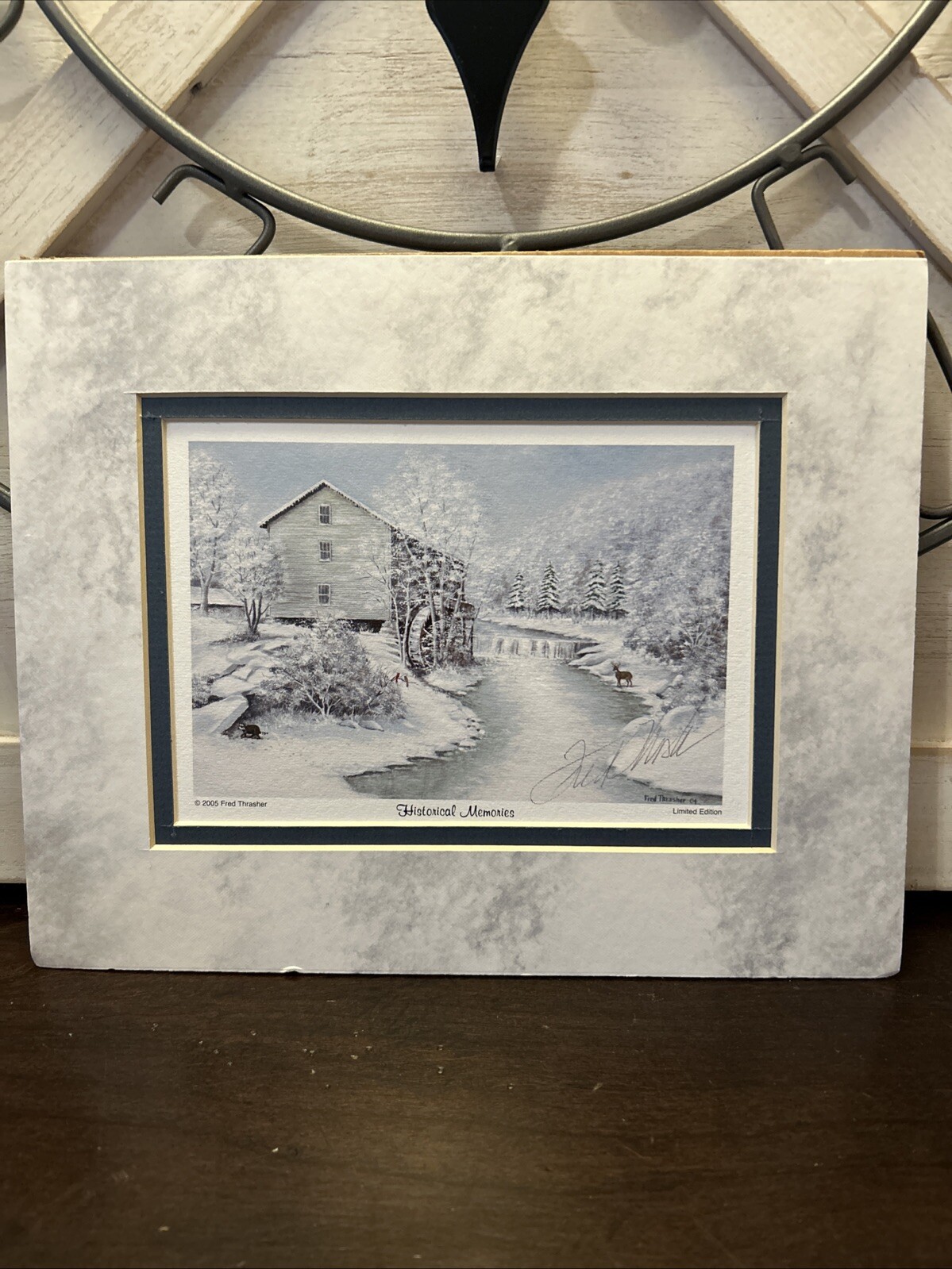 Historical Memories By Fred Thrasher,Signed by Fred 5X7 Matted 10×8 Original Pkg