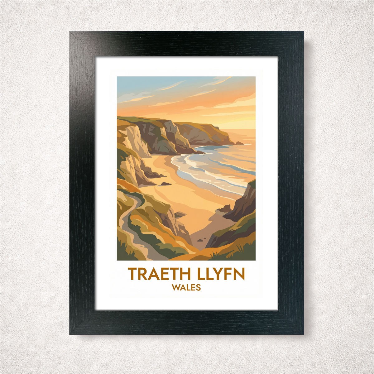 Traeth Llyfn, Wales Travel Poster Giclee Art Print 387-2
