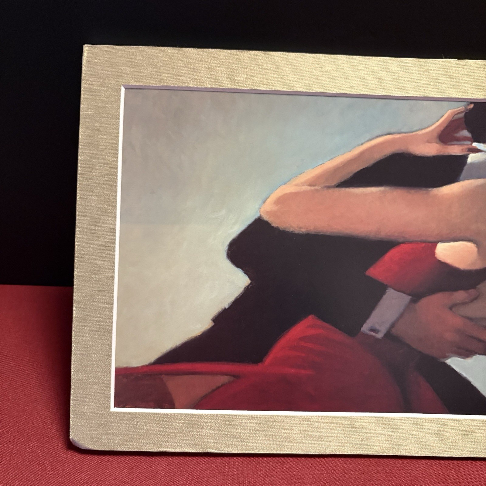 VTG Tango Dancers By Bill Brauer Print On Foam Board Dance Salsa Art 9.5×20”
