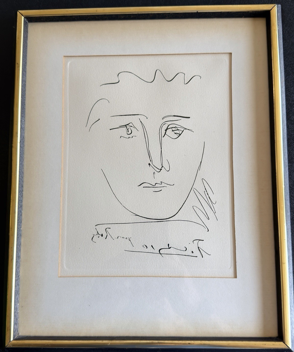 Pablo Picasso Pour Robie 1968 Restrike Etching Plate Signed Collectors Guild COA