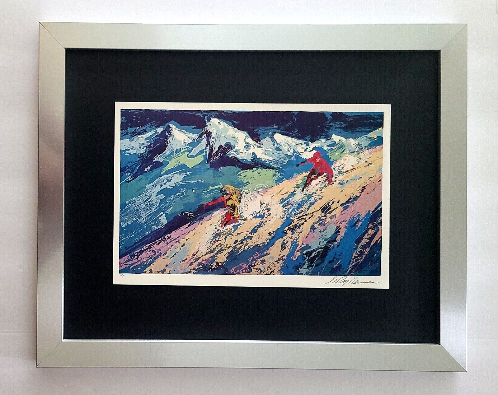 LEROY NEIMAN + SKI + CIRCA 1990’S + SIGNED PRINT FRAMED