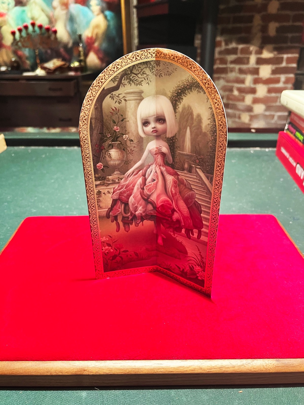 Mark Ryden The Gay 90s Tri-Panel Stand Invitation 2010 Paul Kasmin Gallery NYC