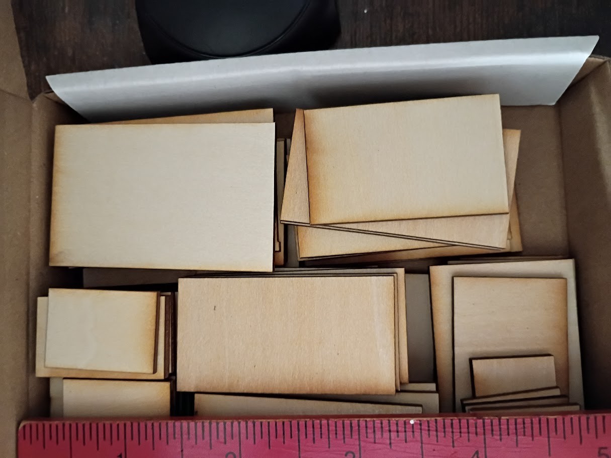 Laser cut Wood Rectangles Set of 150